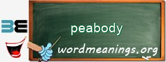 WordMeaning blackboard for peabody